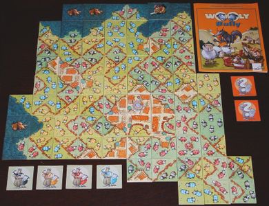 Completed Wooly Wars countryside made of landscape tiles
