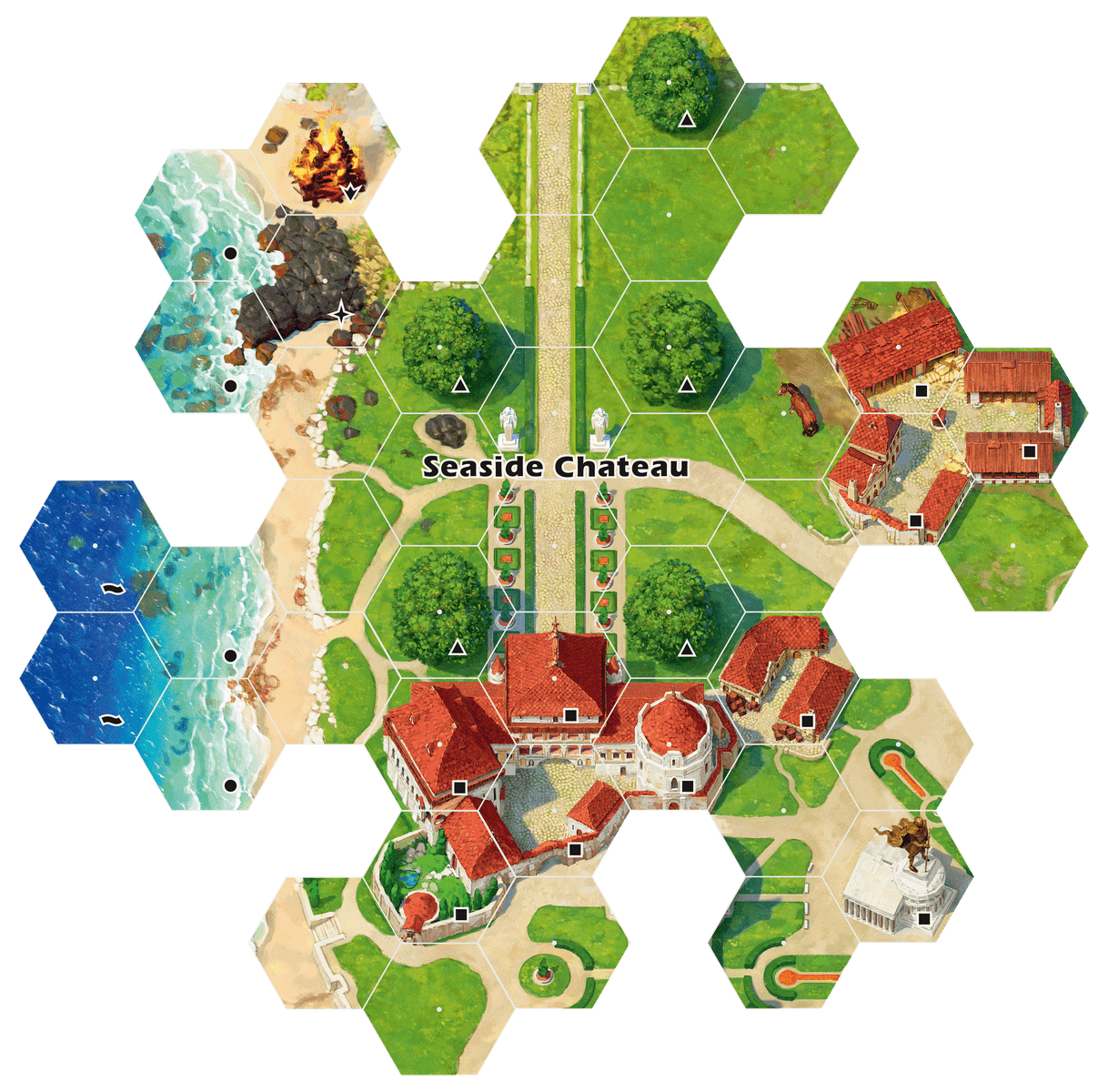 Worldspanner Factions Seaside Chateau map platter