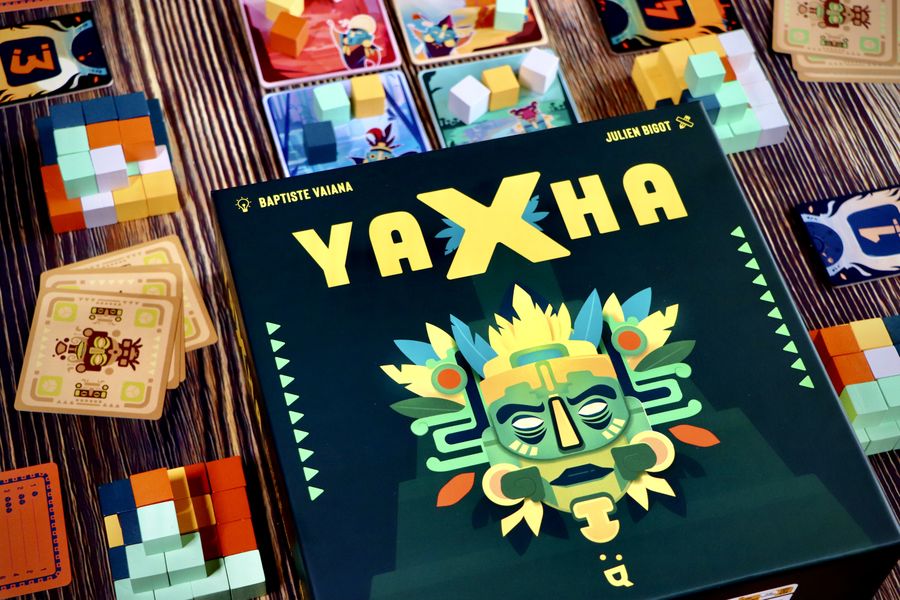 Yaxha board game set up for play