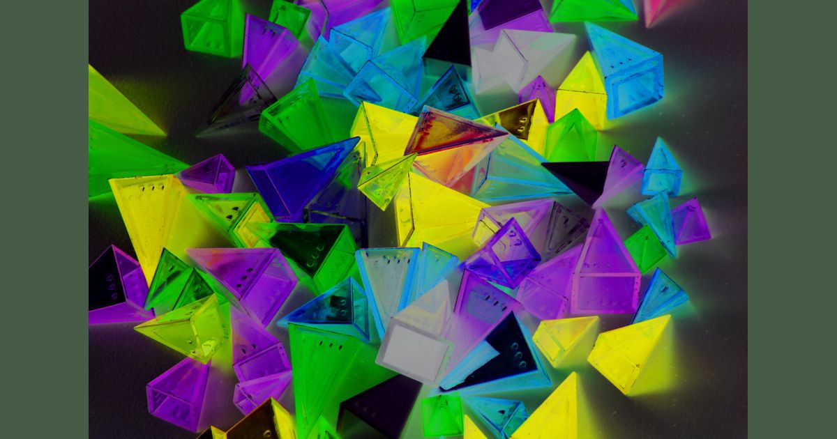 Zendo colorful crystalline game pieces