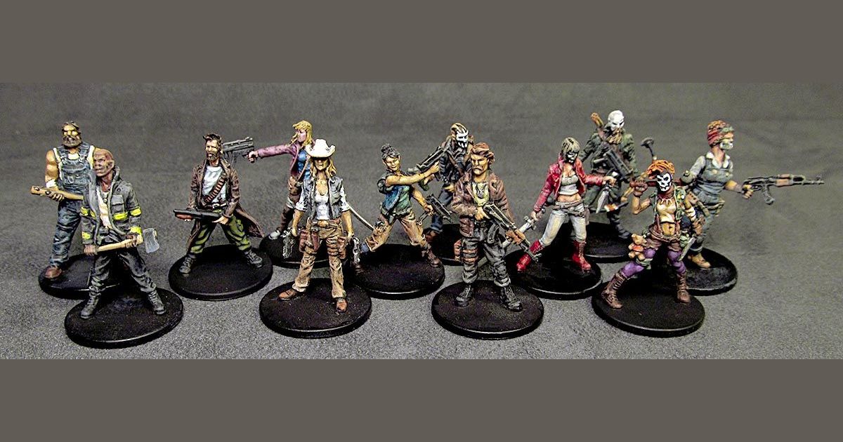 Zombicide Rue Morgue survivor miniatures