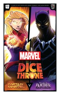 Marvel Dice Throne: Captain Marvel V. Black Panther box art