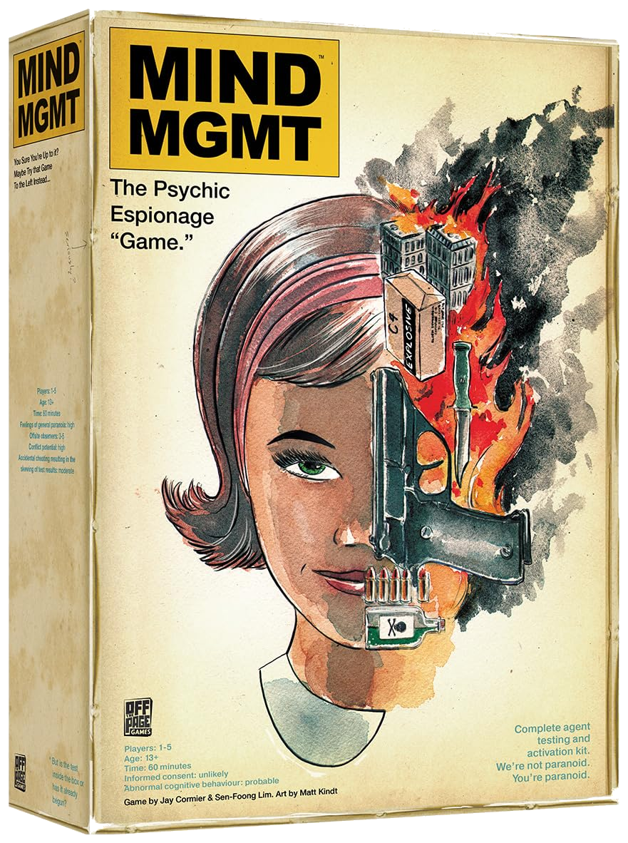 Mind Mgmt: The Psychic Espionage “game.” box art