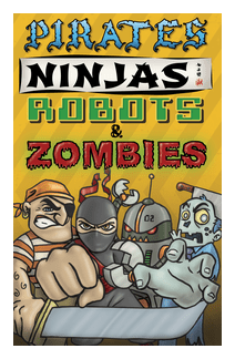Pirates, Ninjas, Robots, & Zombies box art