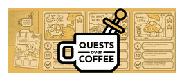Quests Over Coffee box art