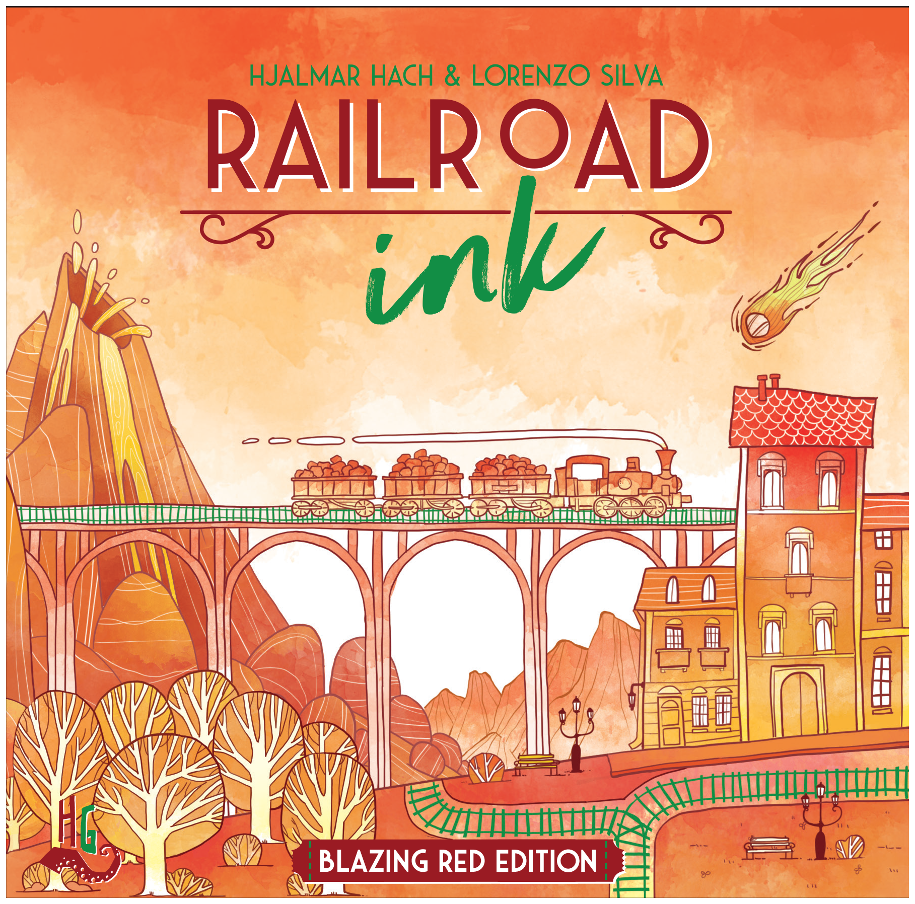 Railroad Ink: Blazing Red Edition box art