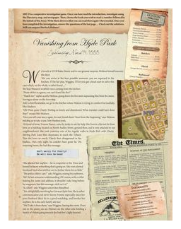 Sherlock Holmes Consulting Detective: Vanishing From Hyde Park box art