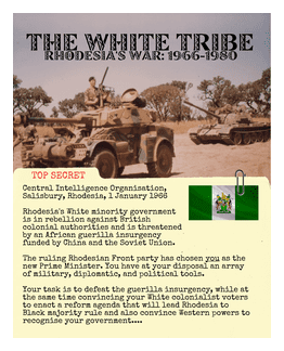 The White Tribe: Rhodesia's War 1966-1980 box art