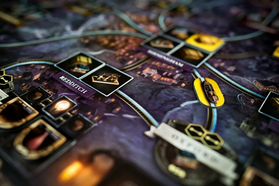 Brass: Birmingham board with canal links and industry tiles around Redditch and Birmingham