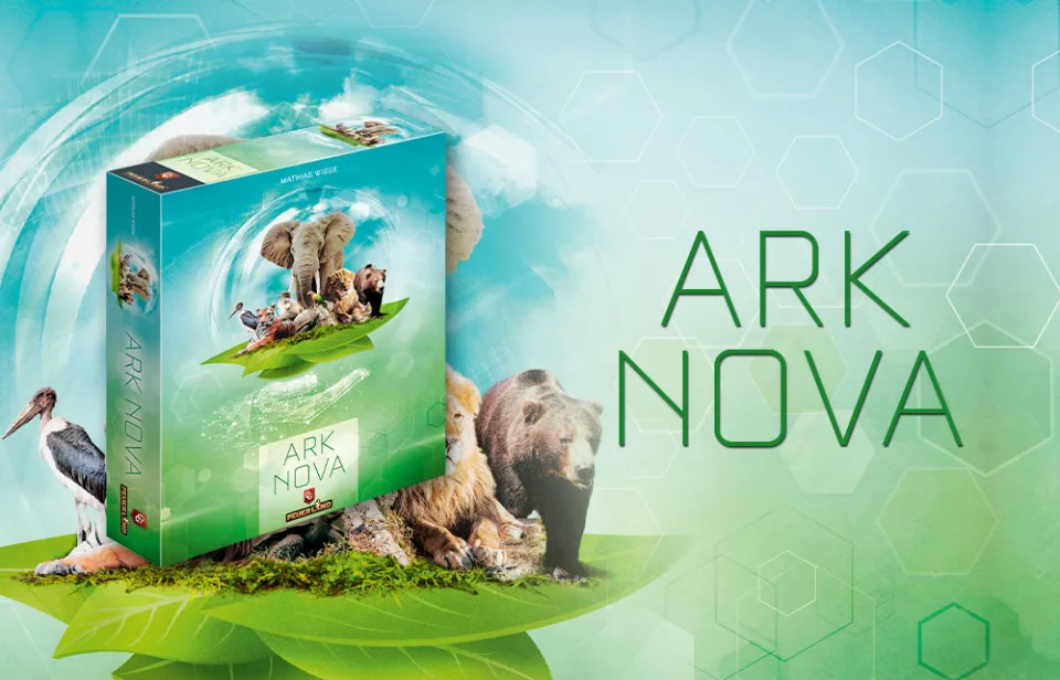 Ark Nova retail game box with animal illustrations