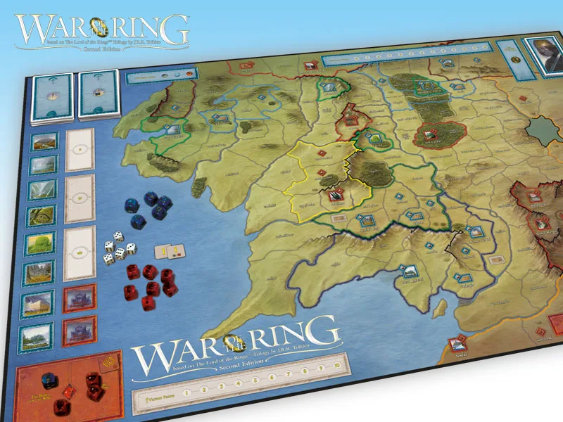 War of the Ring Second Edition Middle-earth map board