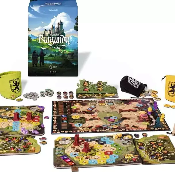 Castles of Burgundy Special Edition board and player materials