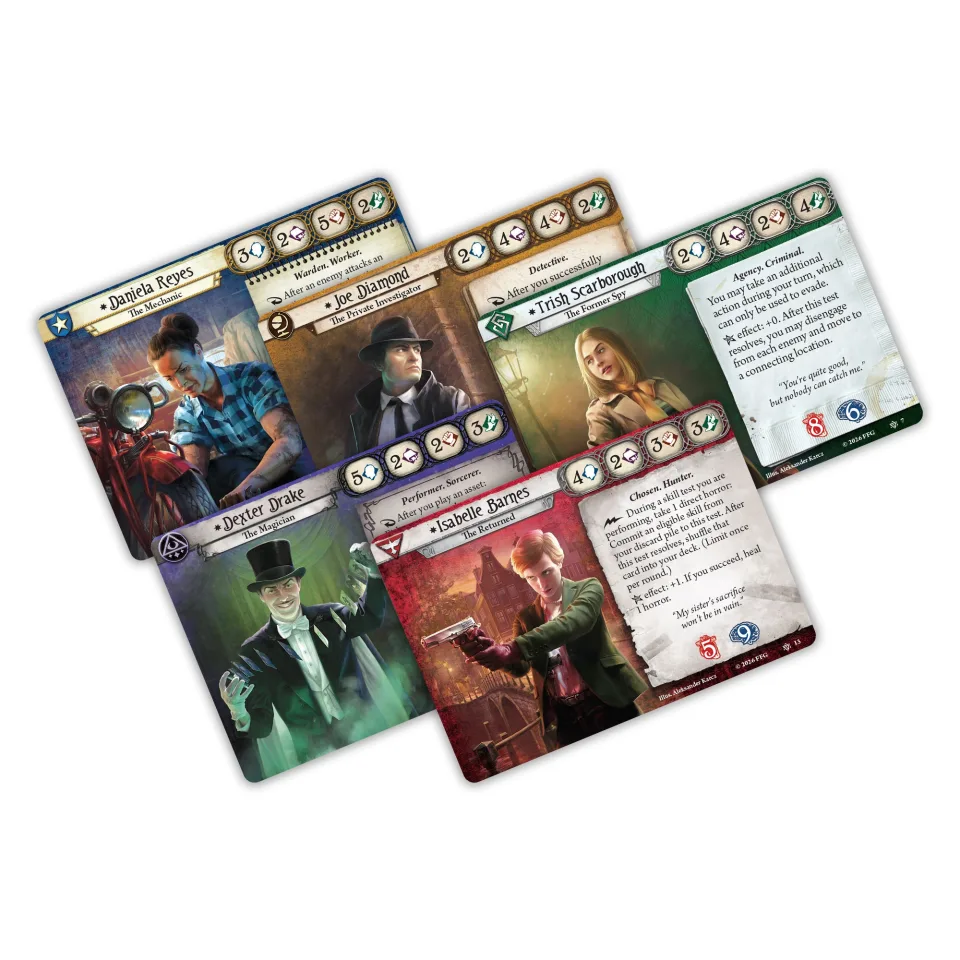 Arkham Horror The Card Game Core Set investigator cards