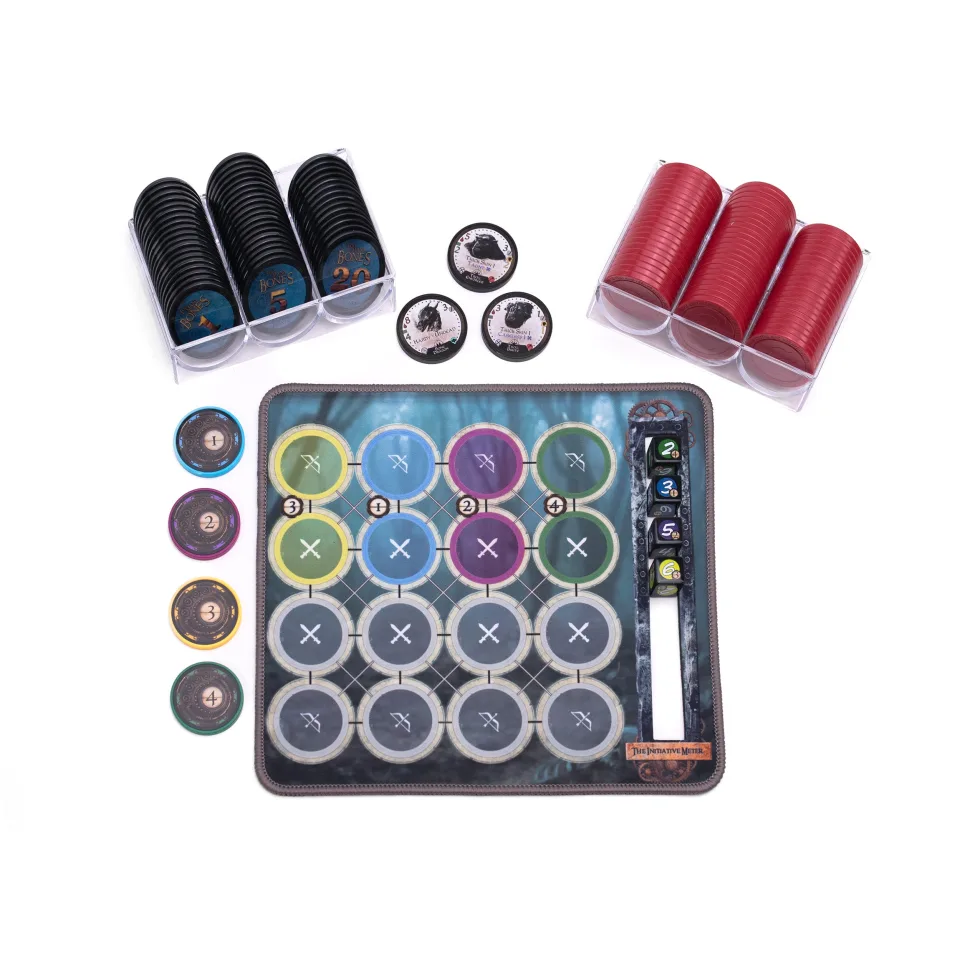 Too Many Bones tactical battle mat and tokens