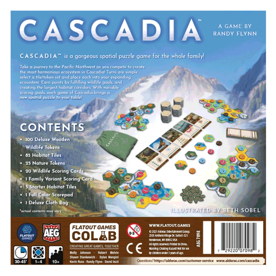 Back of Cascadia game box