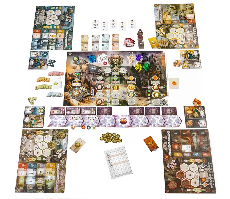 Anachrony central board gameplay close-up
