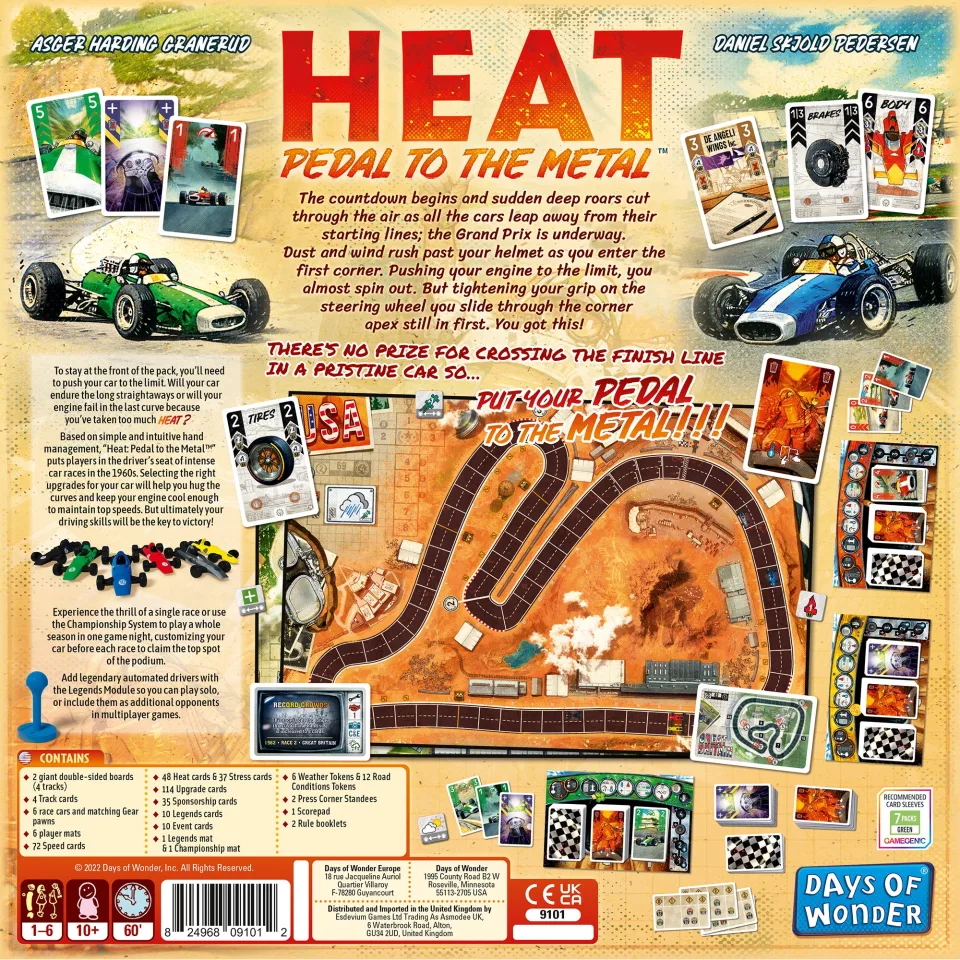 Back of Heat Pedal to the Metal game box