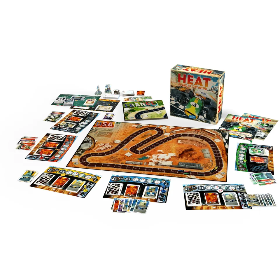 Heat board game box and setup materials