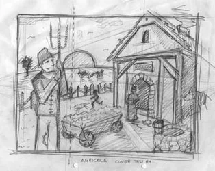 Early sketch for Agricola original cover