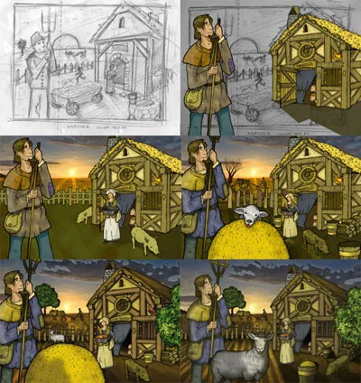 Agricola cover concept and final artwork