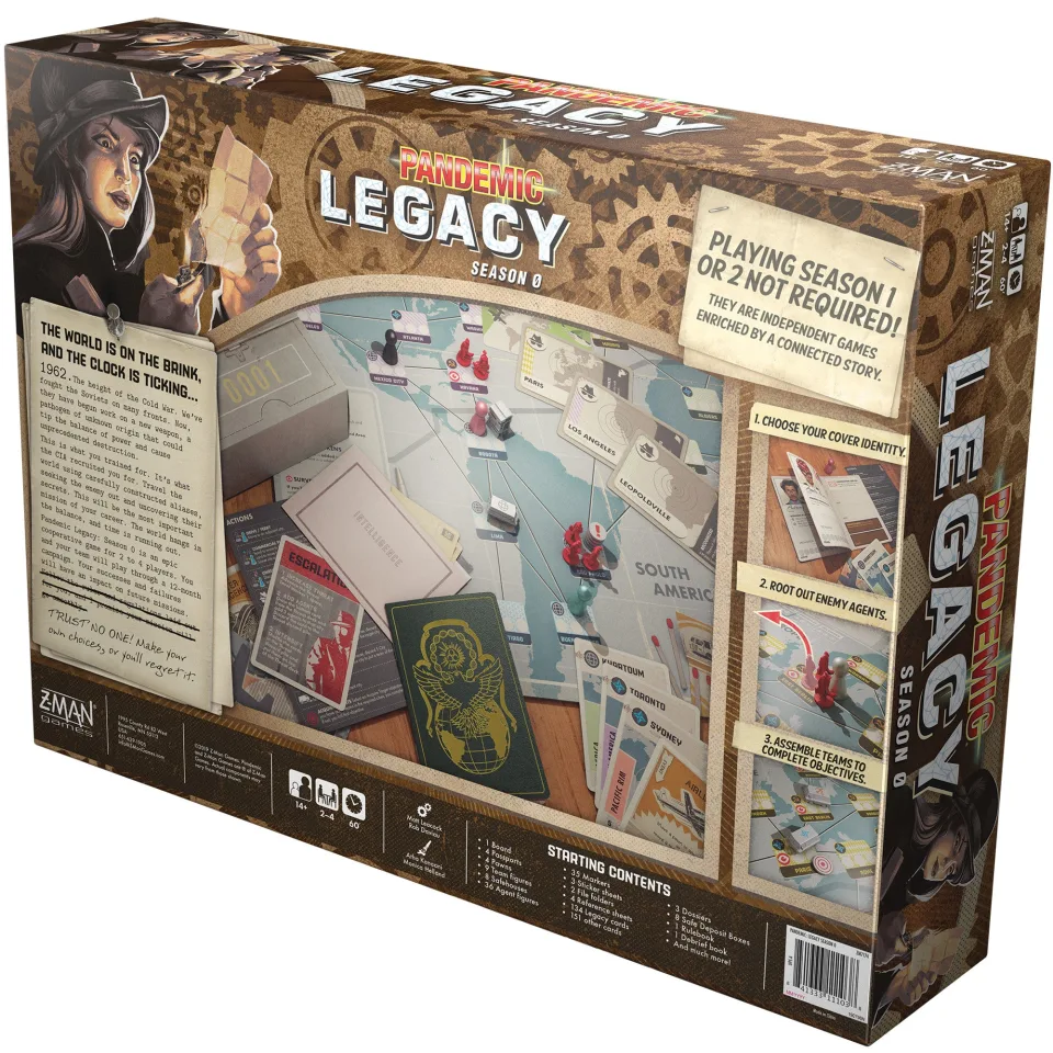 Back of Pandemic Legacy Season 0 game box
