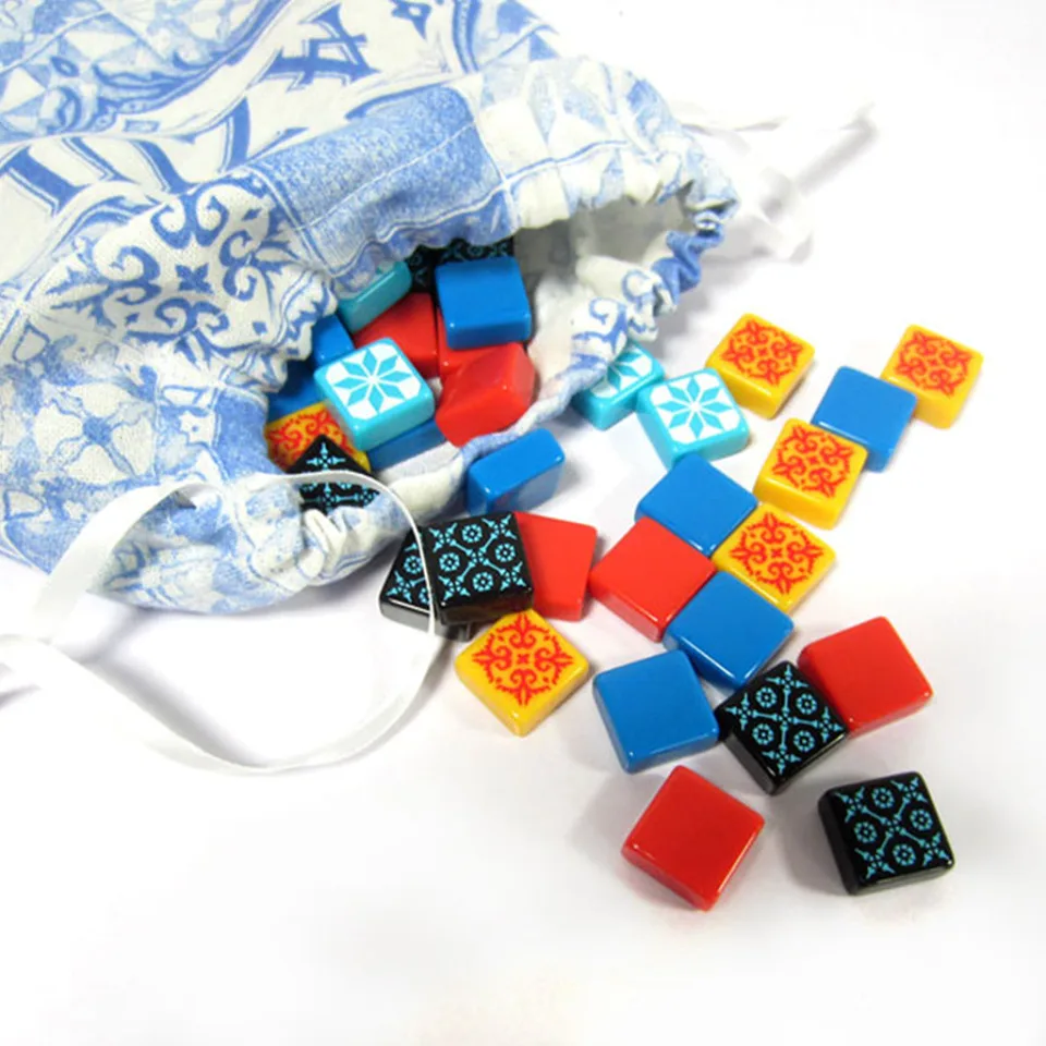 Azul draw bag and resin tiles