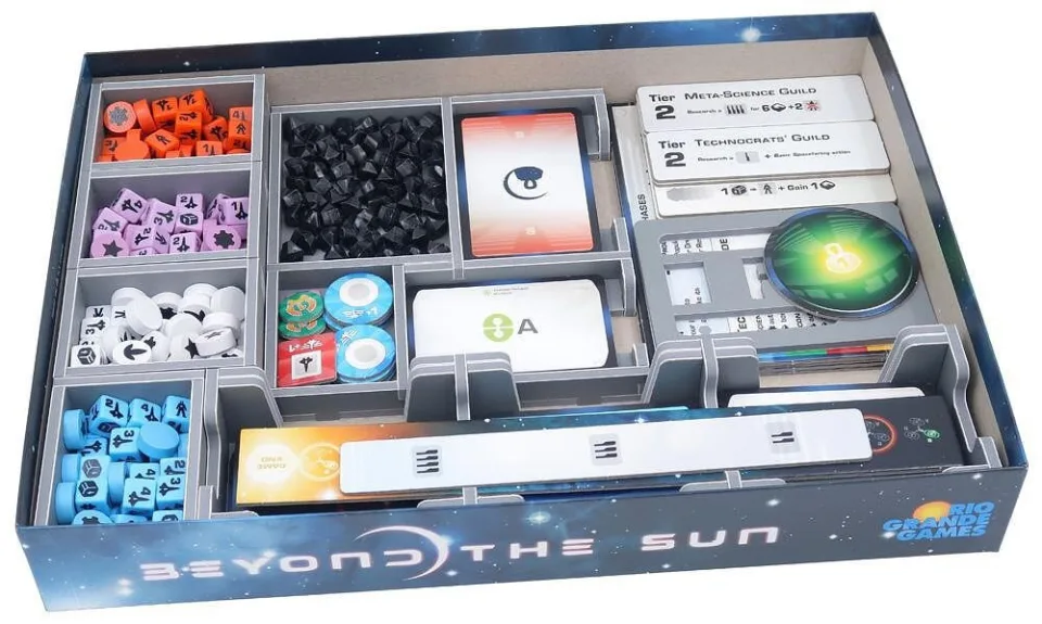 Folded Space organizer for Beyond the Sun: Storage overview.