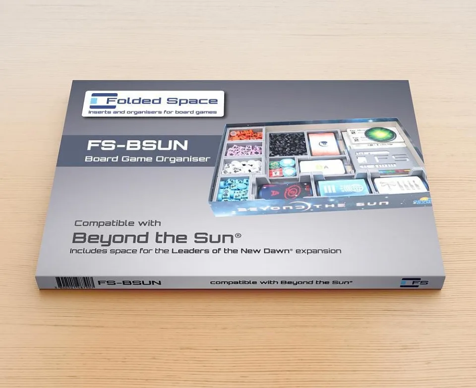 Folded Space organizer for Beyond the Sun: Packed storage.