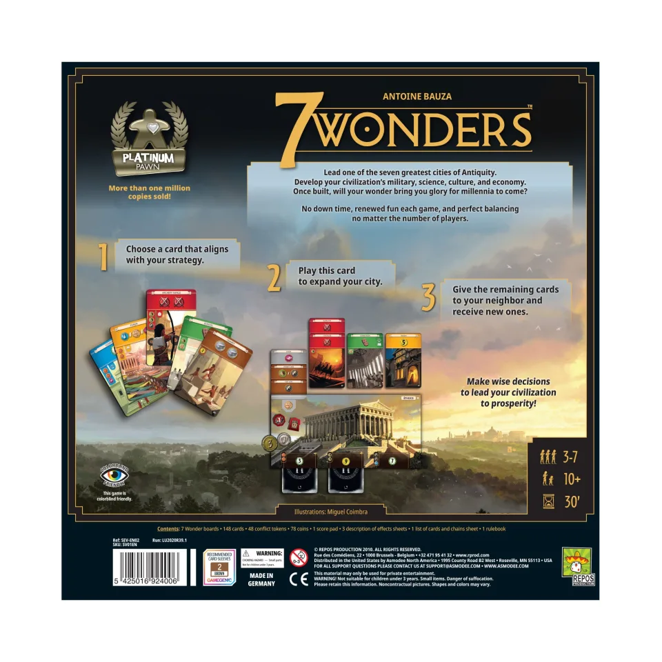 7 Wonders New Edition Back of box.
