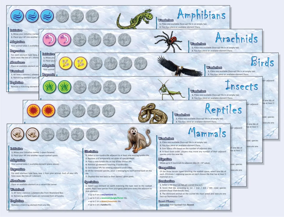 Dominant Species Player aids.