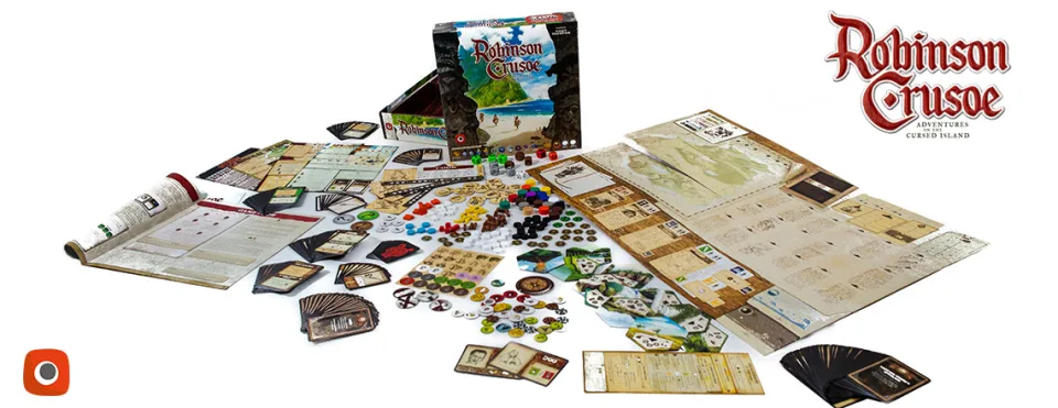 Robinson Crusoe Adventures on the Cursed Island base game overview.
