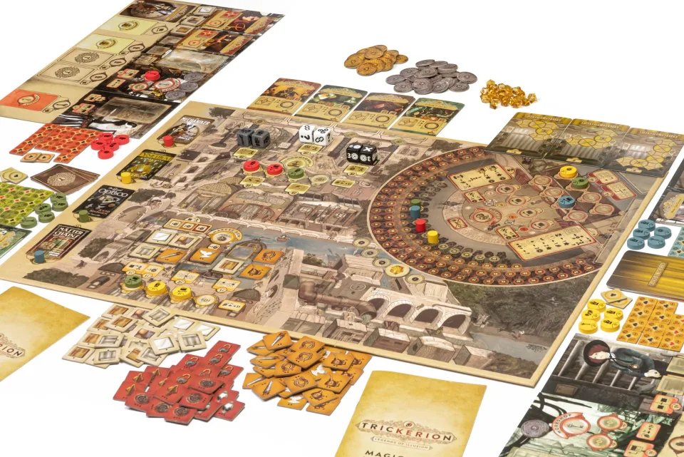 Trickerion Legends of Illusion Table setup.