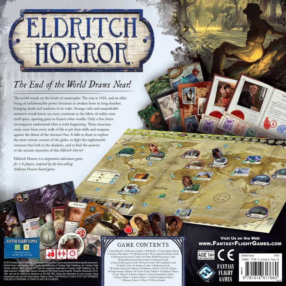 Eldritch Horror Table setup.