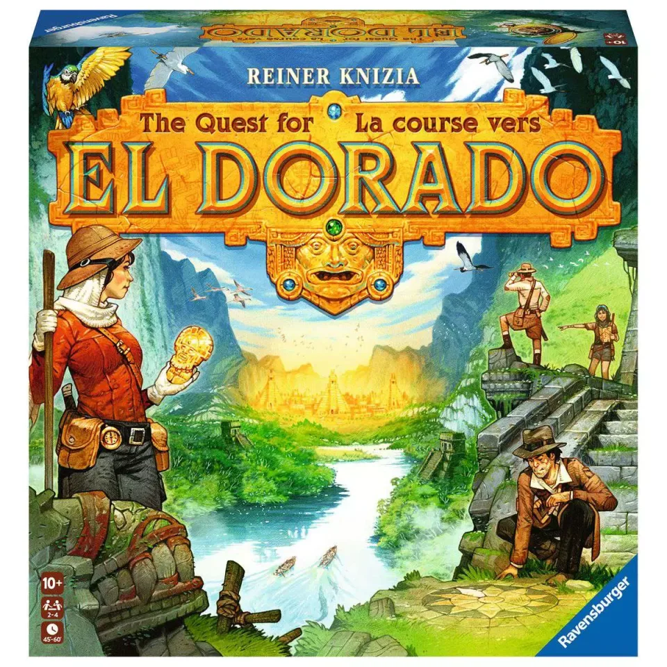 The Quest for El Dorado retail board game box.