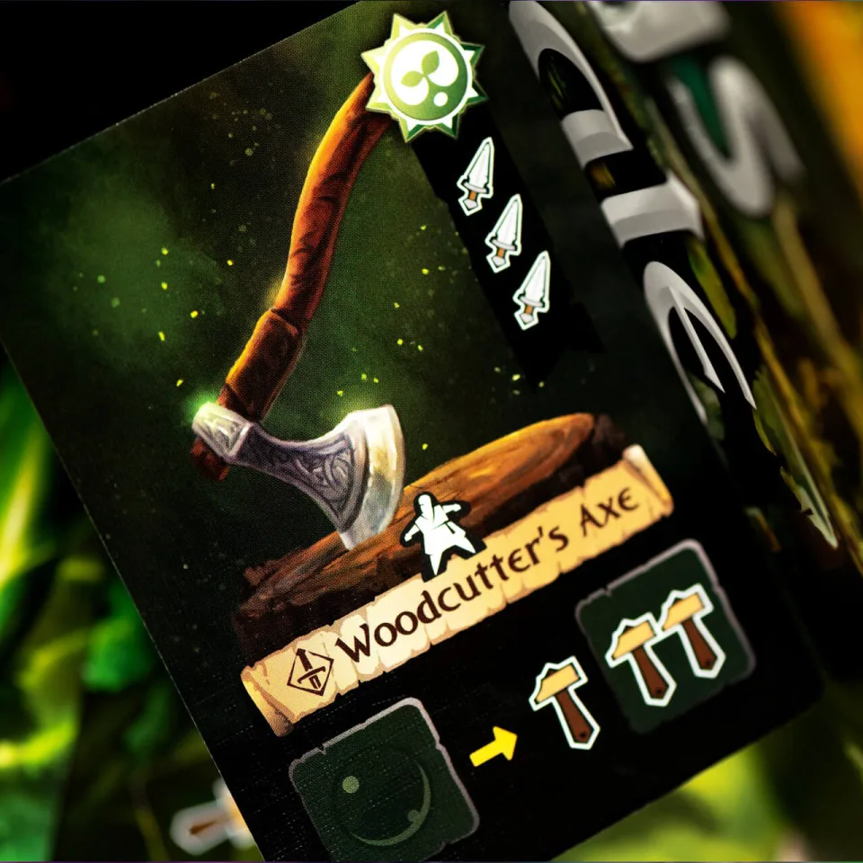 Dwellings of Eldervale Woodcutter’s Axe adventure card.