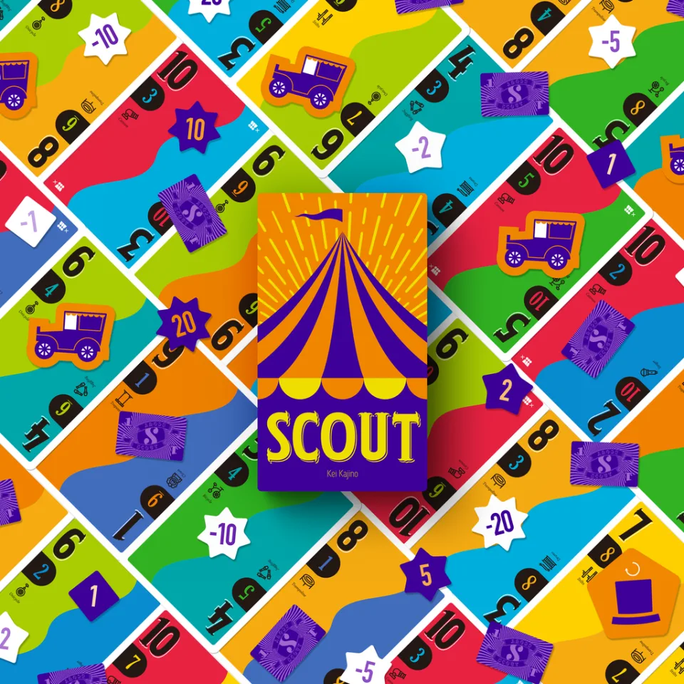 SCOUT cards and scoring materials arranged together.