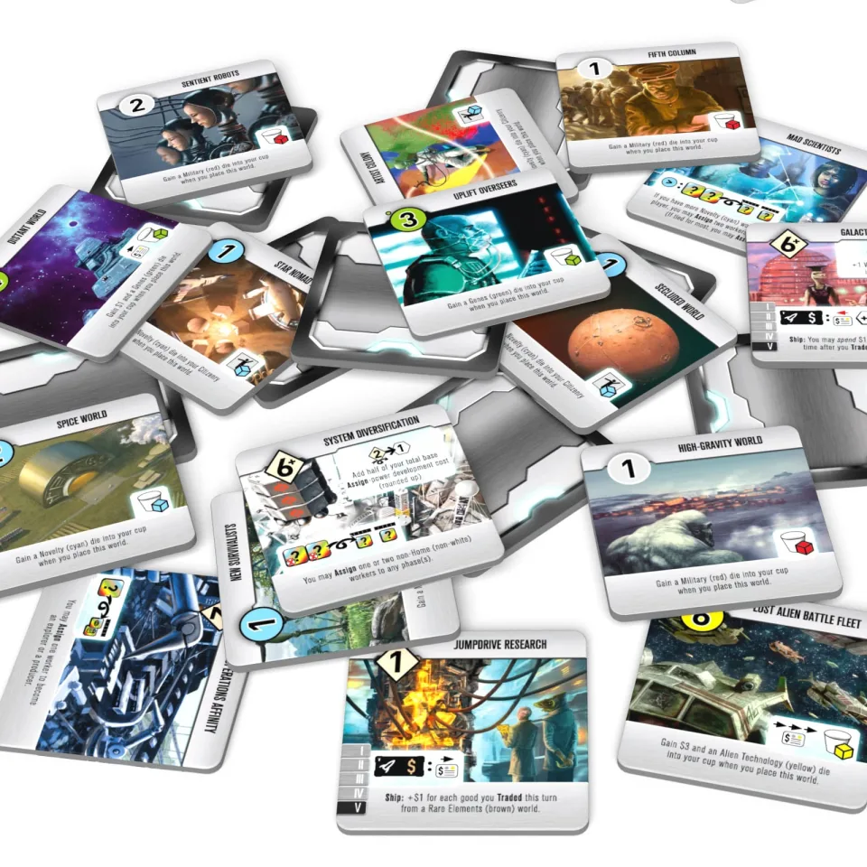 Roll for the Galaxy world and development tiles.