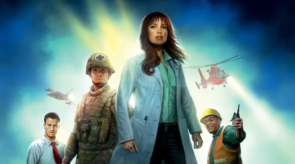 Pandemic cooperative board game retail box.