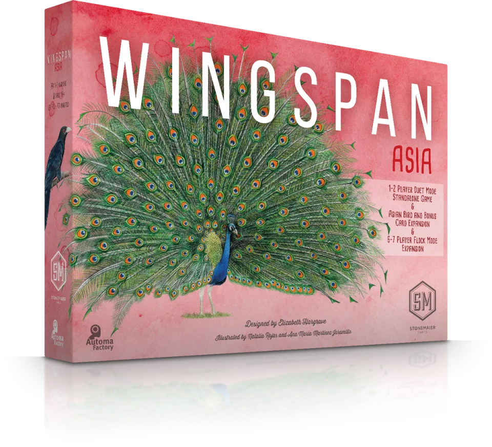 Wingspan Asia board game retail box.
