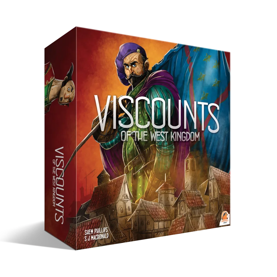 Viscounts of the West Kingdom retail board game box.