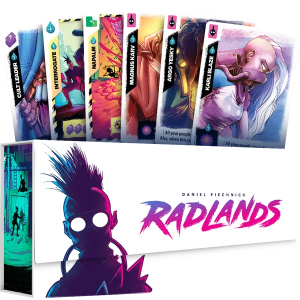 Radlands two-player card game retail box.