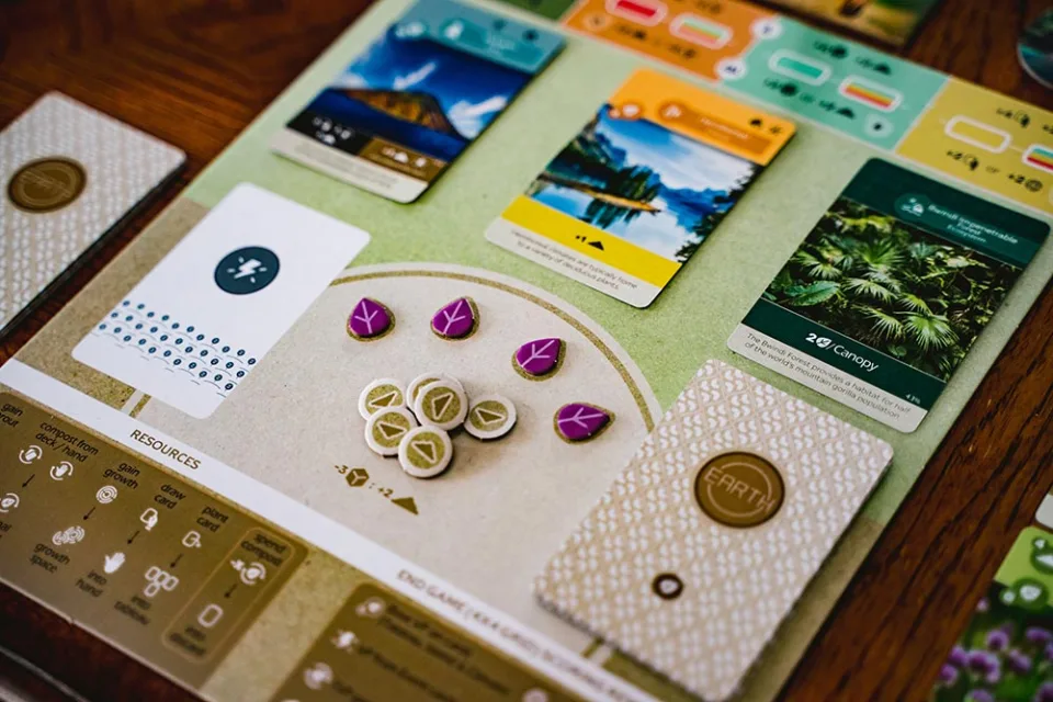 Earth flora, fauna, and terrain cards.