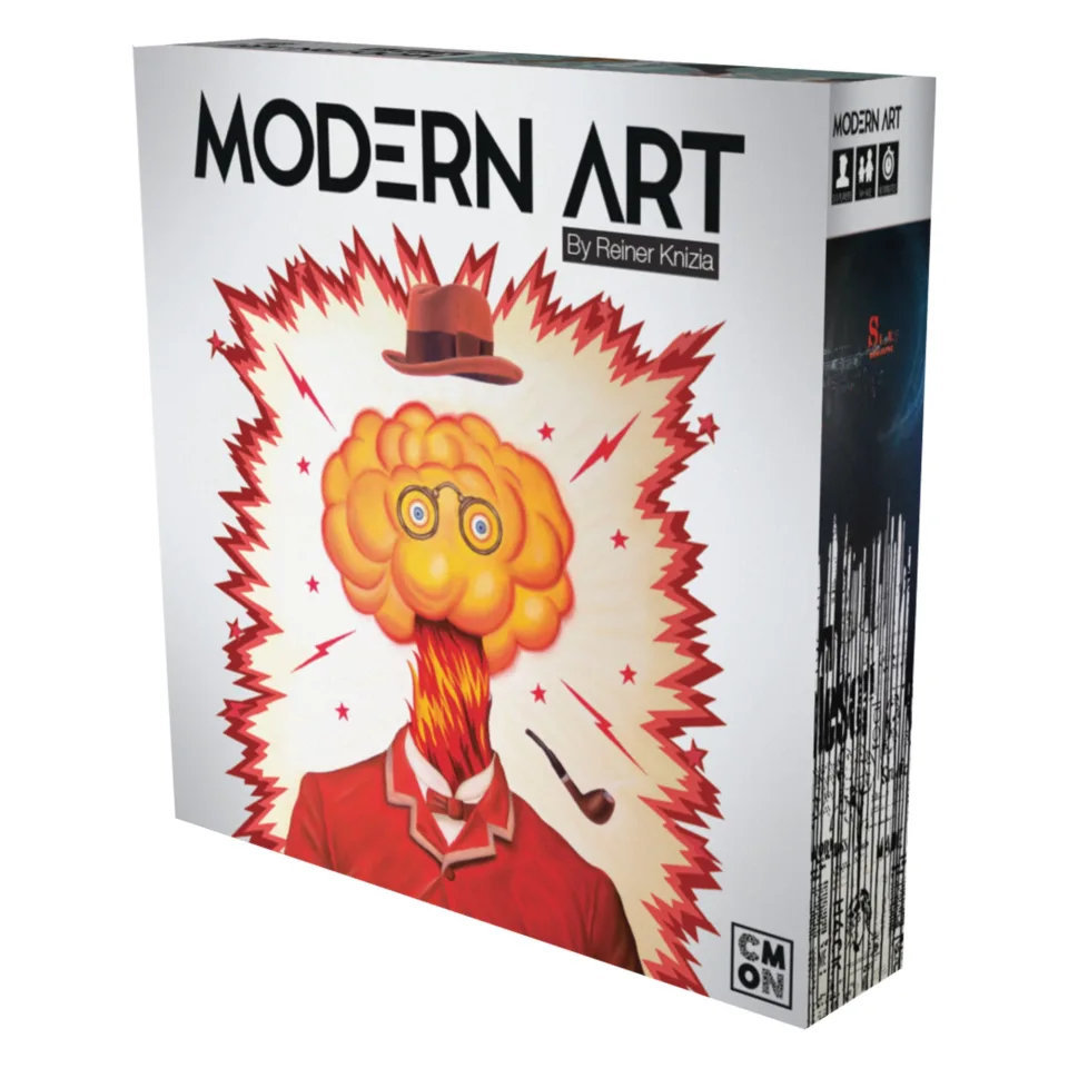 Modern Art board game retail box.