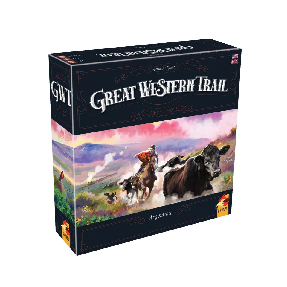 Great Western Trail Argentina board game retail box.