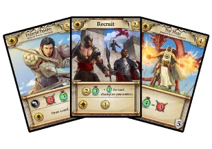 Hero Realms base-game card artwork close-up