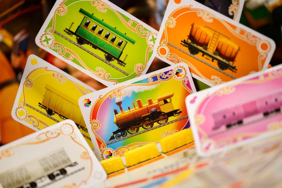 Ticket to Ride colored train cards