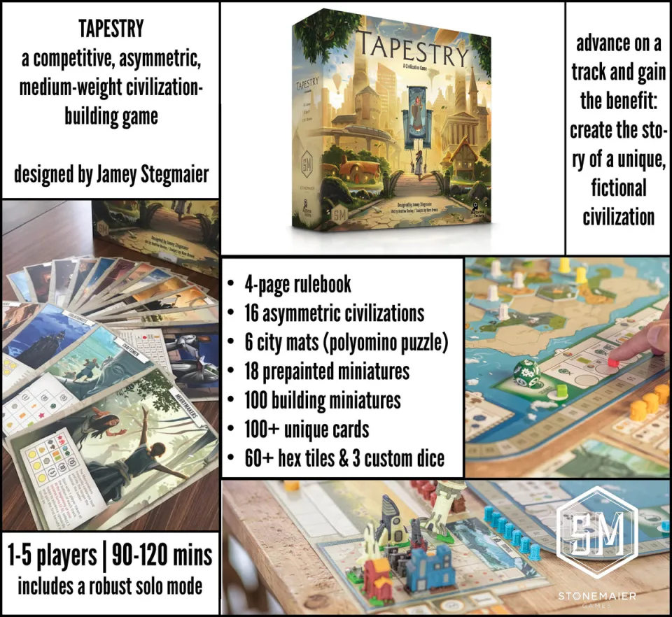 Tapestry game set up for play