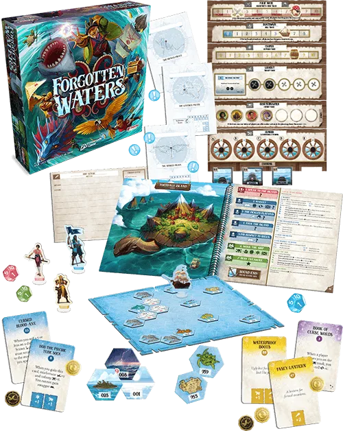 Forgotten Waters game components