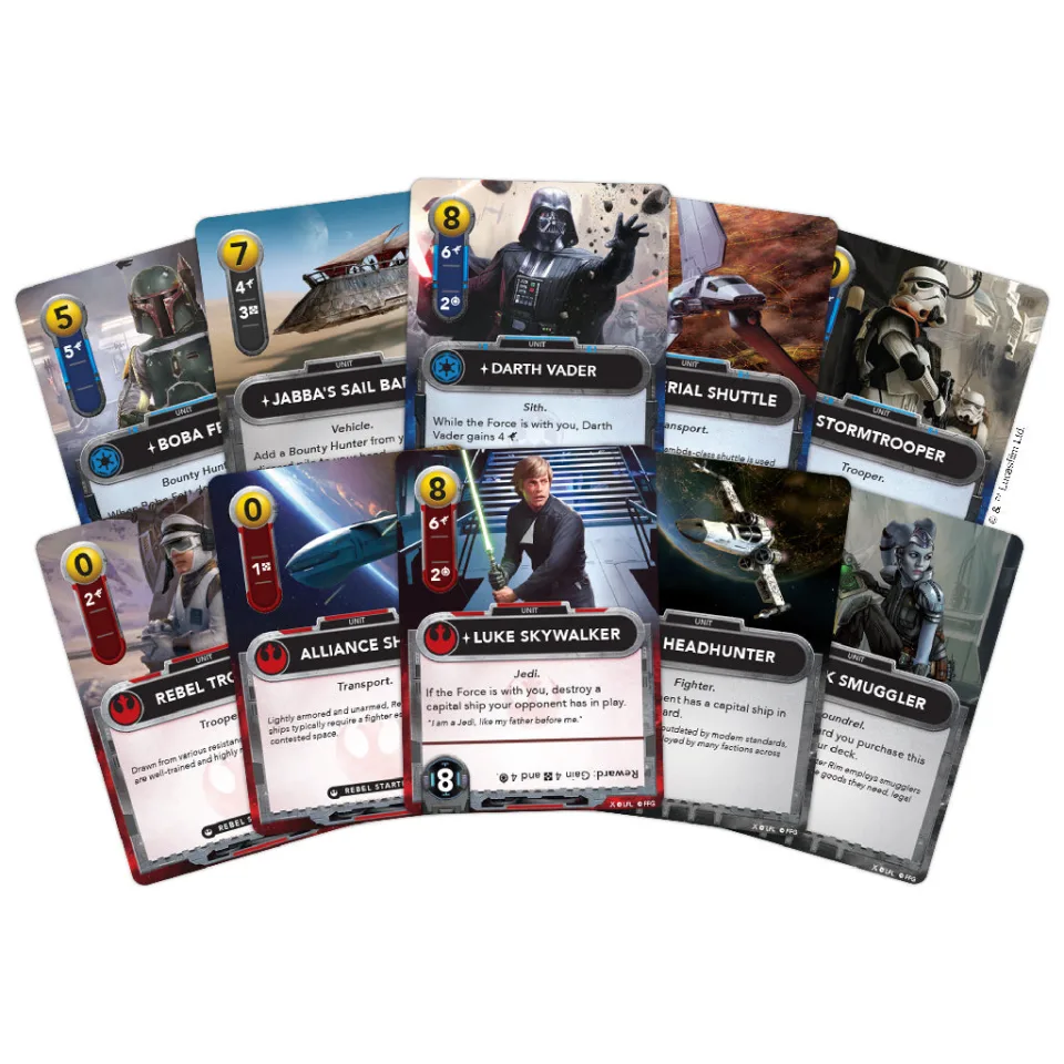 Star Wars The Deckbuilding Game cards