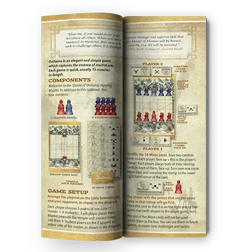 Onitama play materials and rules overview